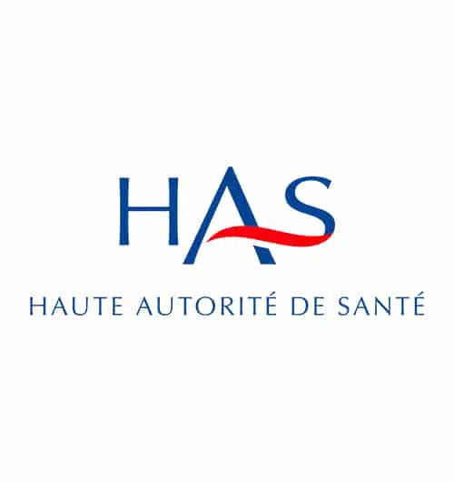 Logo de la haute autorite de santé en france la HAZ rapport pour l'institut du sein a paris