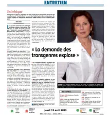 Article de la presse ecrite sur les demandes des transgenres explose institut du sein paris